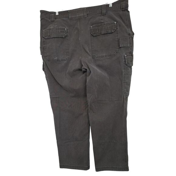 Duluth Trading Flex Fire Hose Pants Mens Sz 44x34 Brown Cargo Pockets Utility - Picture 3 of 11